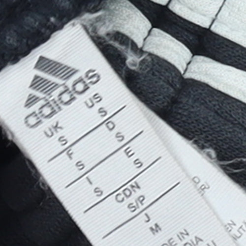 Adidas Men's Black S Jogger Trousers with White Stripes