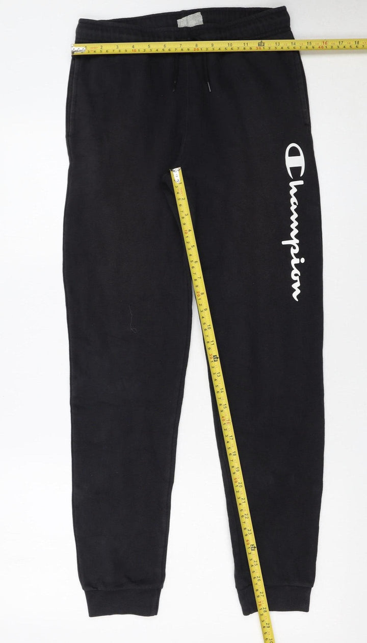 Champion Boys Black Jogger Sweatpants 13-14 Years Fleece Trousers