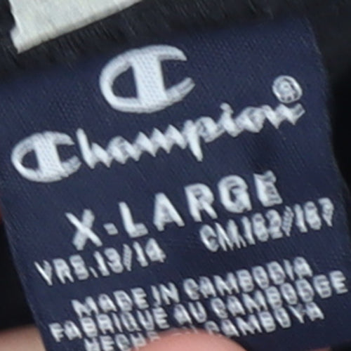 Champion Boys Black Jogger Sweatpants 13-14 Years Fleece Trousers