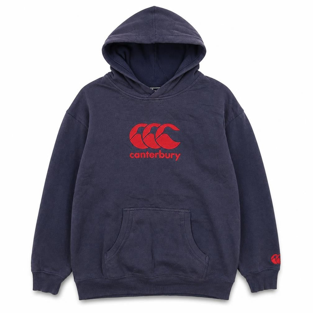 Canterbury Boys Blue Pullover Hoodie 14 Years Regular Fit Rugby Logo Sweatshirt