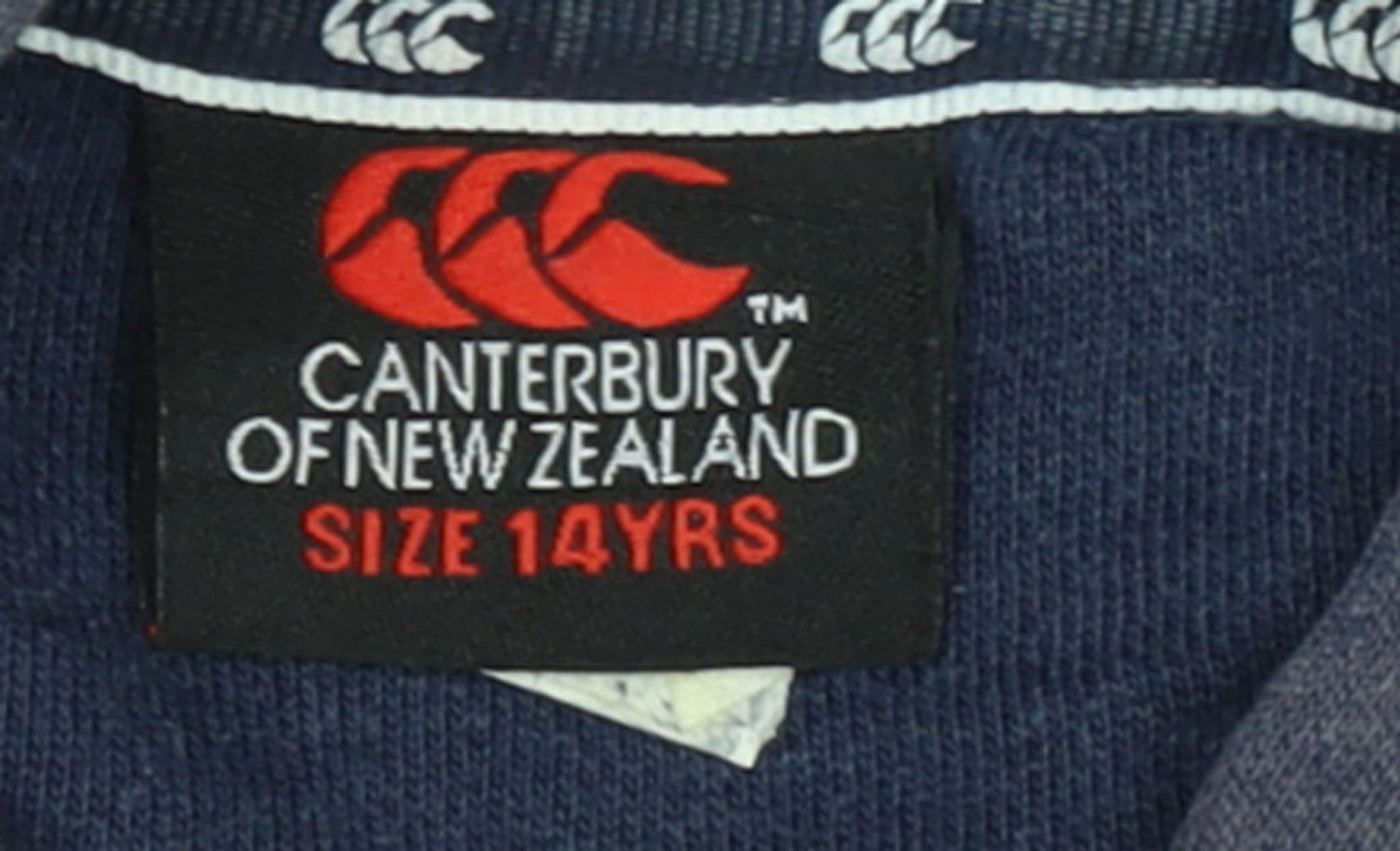 Canterbury Boys Blue Pullover Hoodie 14 Years Regular Fit Rugby Logo Sweatshirt