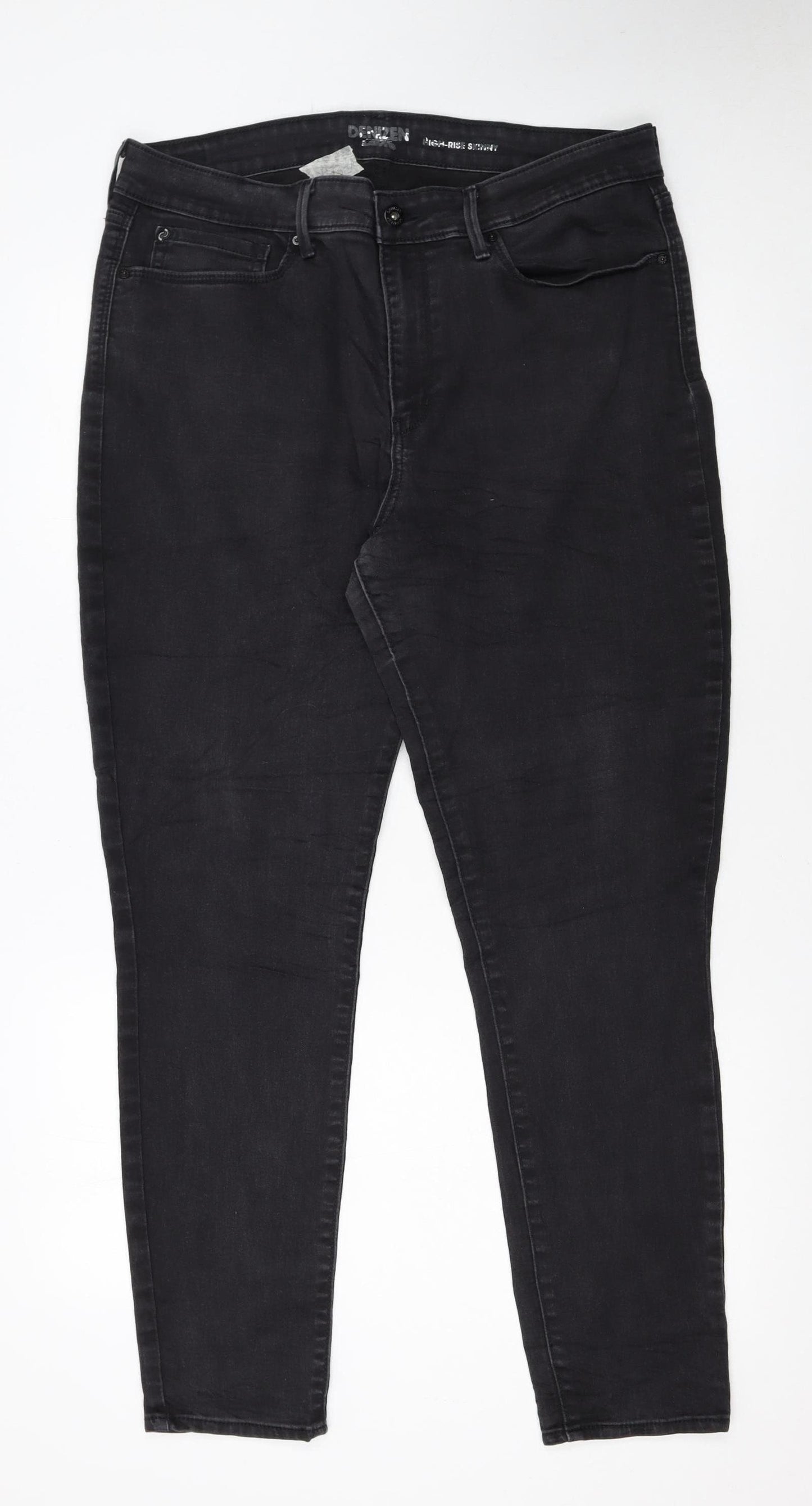 Levi's Women's Black High Rise Skinny Jeans Size 16 Stretch Denim