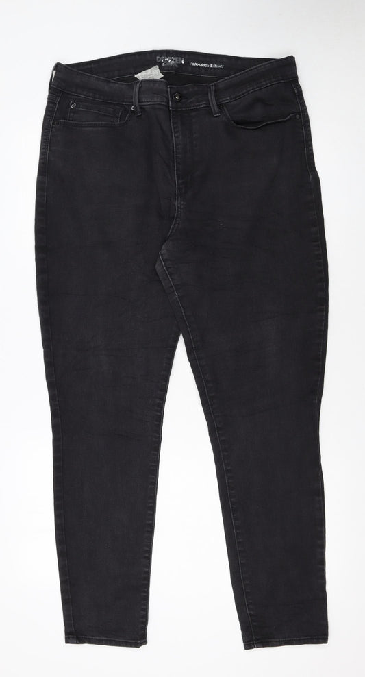 Levi's Women's Black High Rise Skinny Jeans Size 16 Stretch Denim