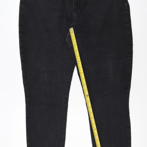 Levi's Women's Black High Rise Skinny Jeans Size 16 Stretch Denim