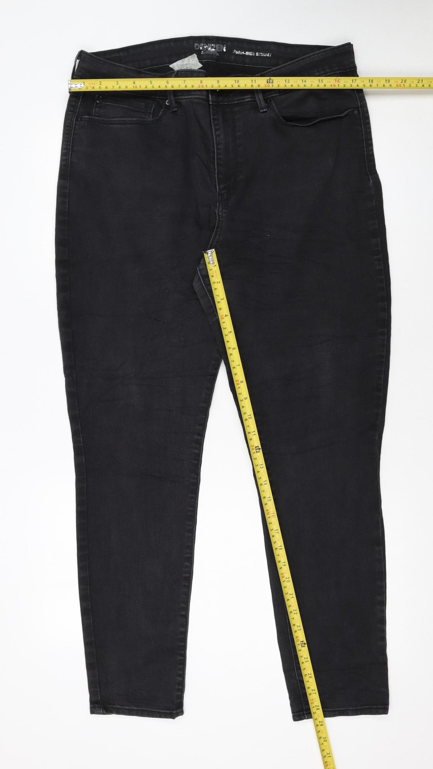 Levi's Women's Black High Rise Skinny Jeans Size 16 Stretch Denim