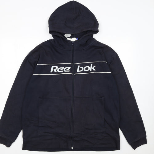 Reebok Men's Blue Full Zip Hoodie Size M Sports Fleece