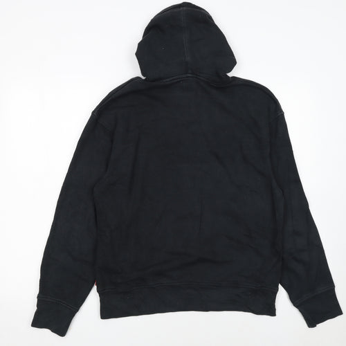 Levi's Women's Black Relaxed Pullover Hoodie Small Cotton Logo