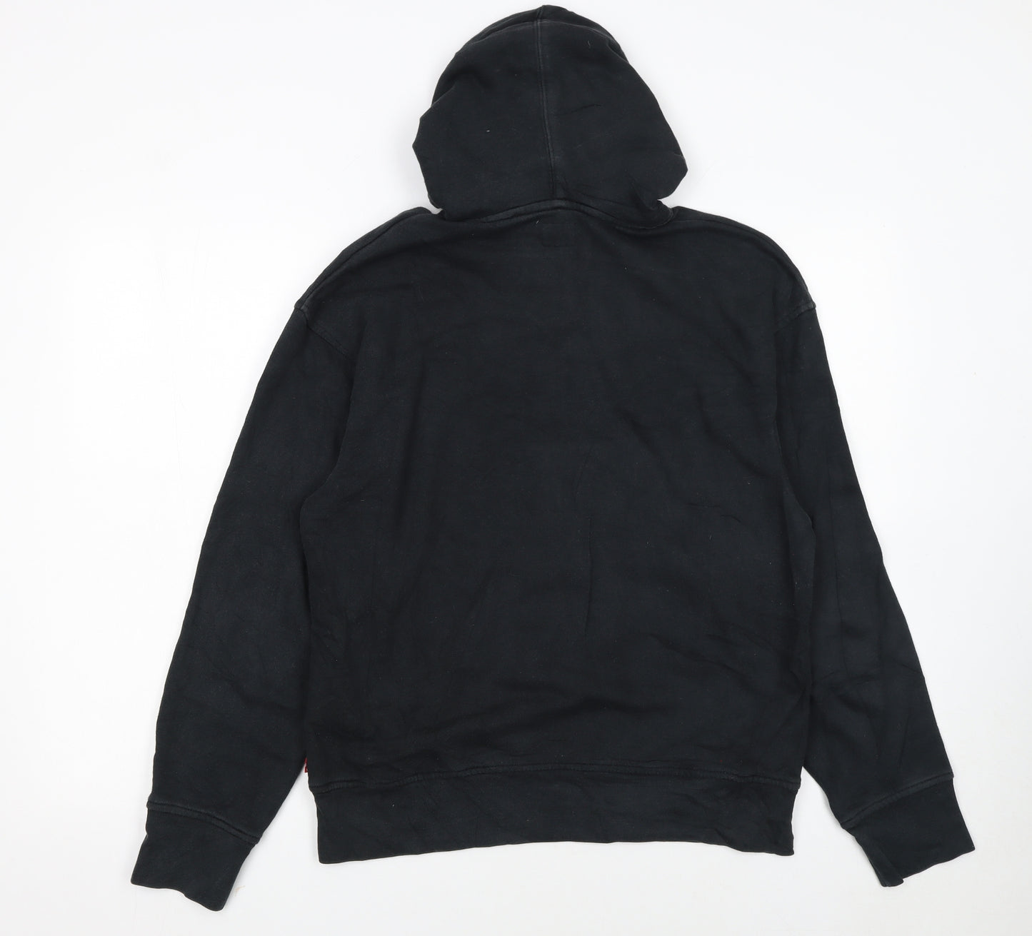 Levi's Women's Black Relaxed Pullover Hoodie Small Cotton Logo