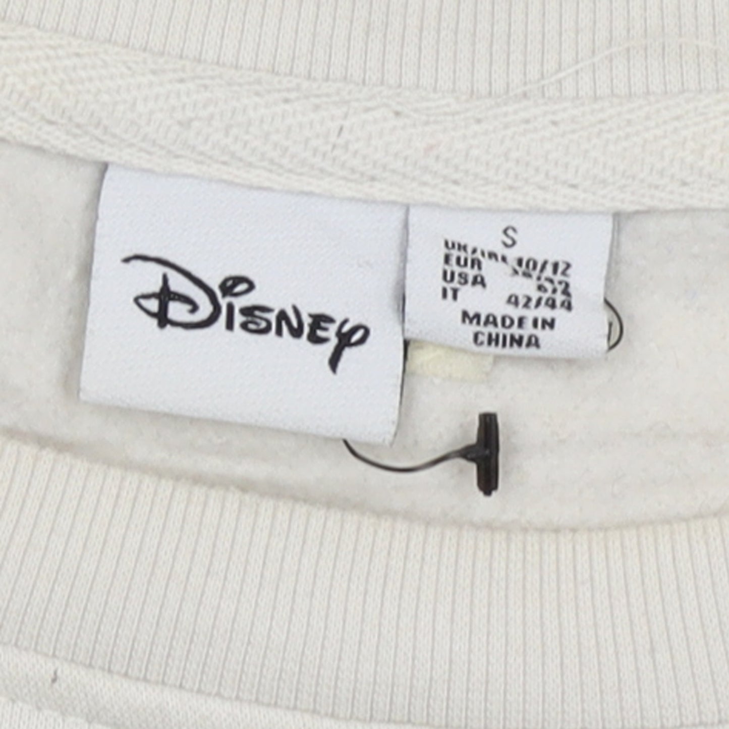 Disney Women Beige Mickey Mouse Pullover Sweatshirt Size S