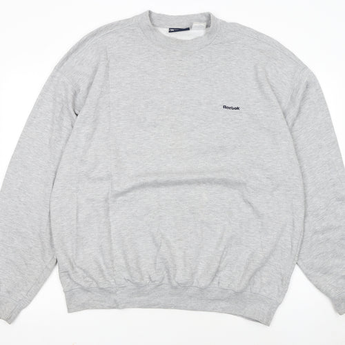 Reebok Men's Grey XL Pullover Crew Neck Sweatshirt
