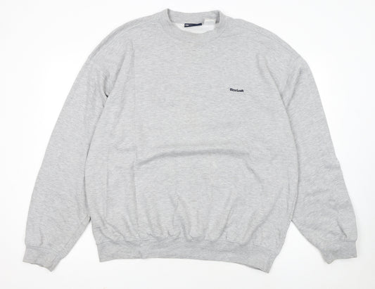 Reebok Men's Grey XL Pullover Crew Neck Sweatshirt