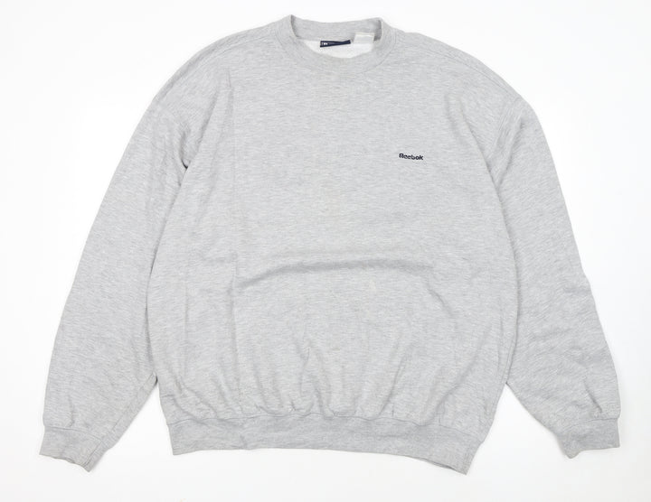 Reebok Men's Grey XL Pullover Crew Neck Sweatshirt