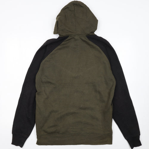 Nike Men's Green & Black Full Zip Hoodie Size L with Logo