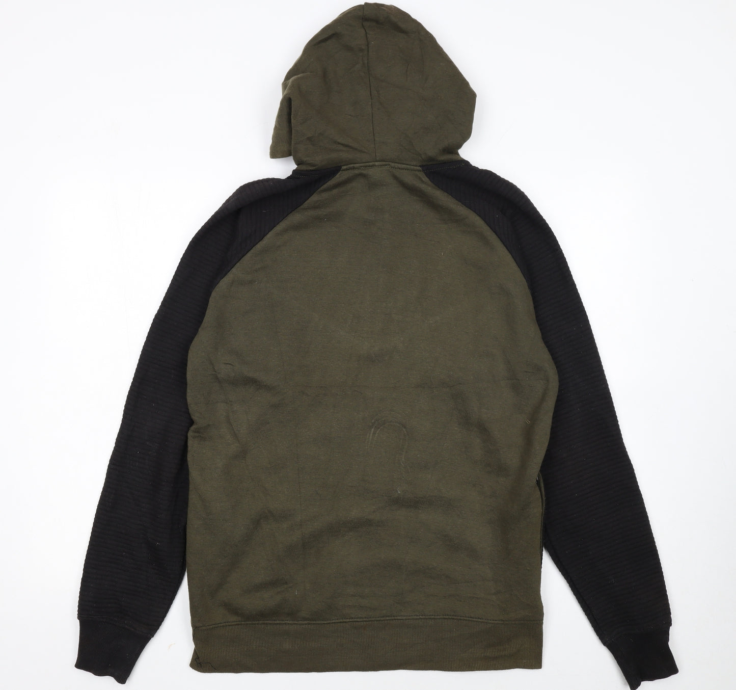Nike Men's Green & Black Full Zip Hoodie Size L with Logo