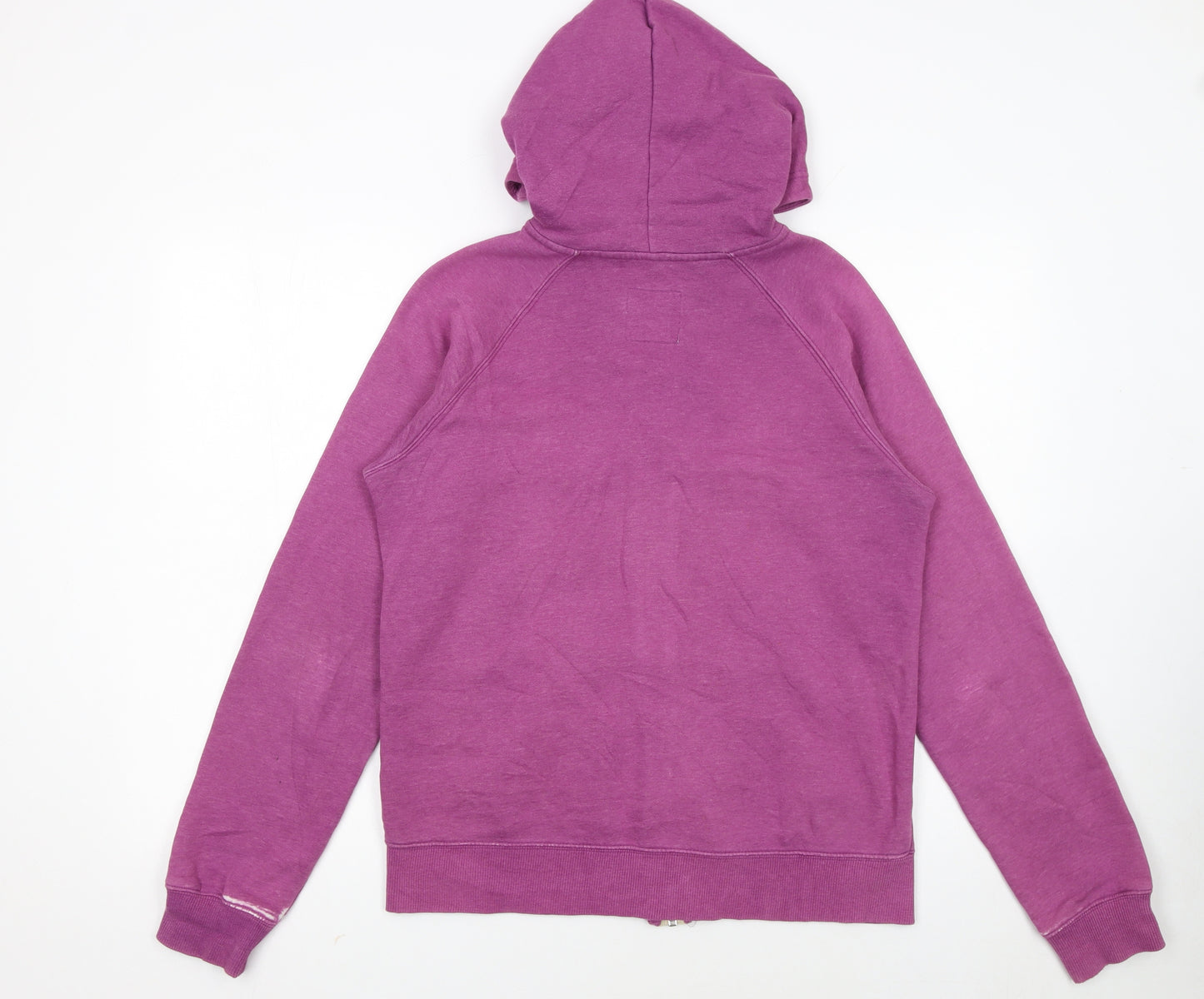 Nike Womens Purple Full Zip Hoodie Size L 12-14 Cotton Blend Sportswear