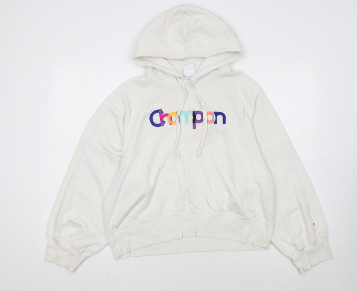 Champion Womens Beige Hoodie Medium Pullover Hooded Sweatshirt