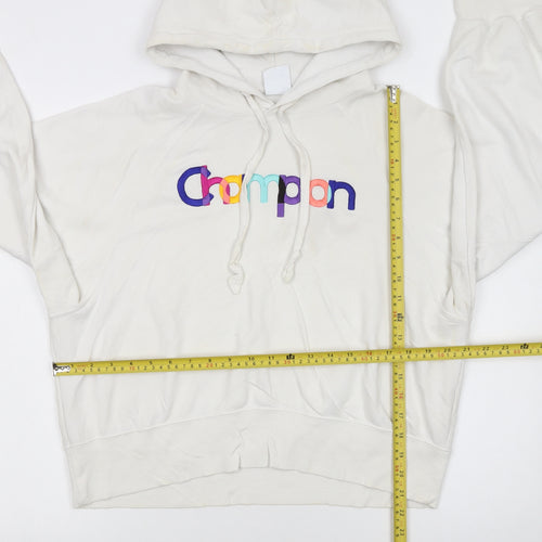 Champion Womens Beige Hoodie Medium Pullover Hooded Sweatshirt