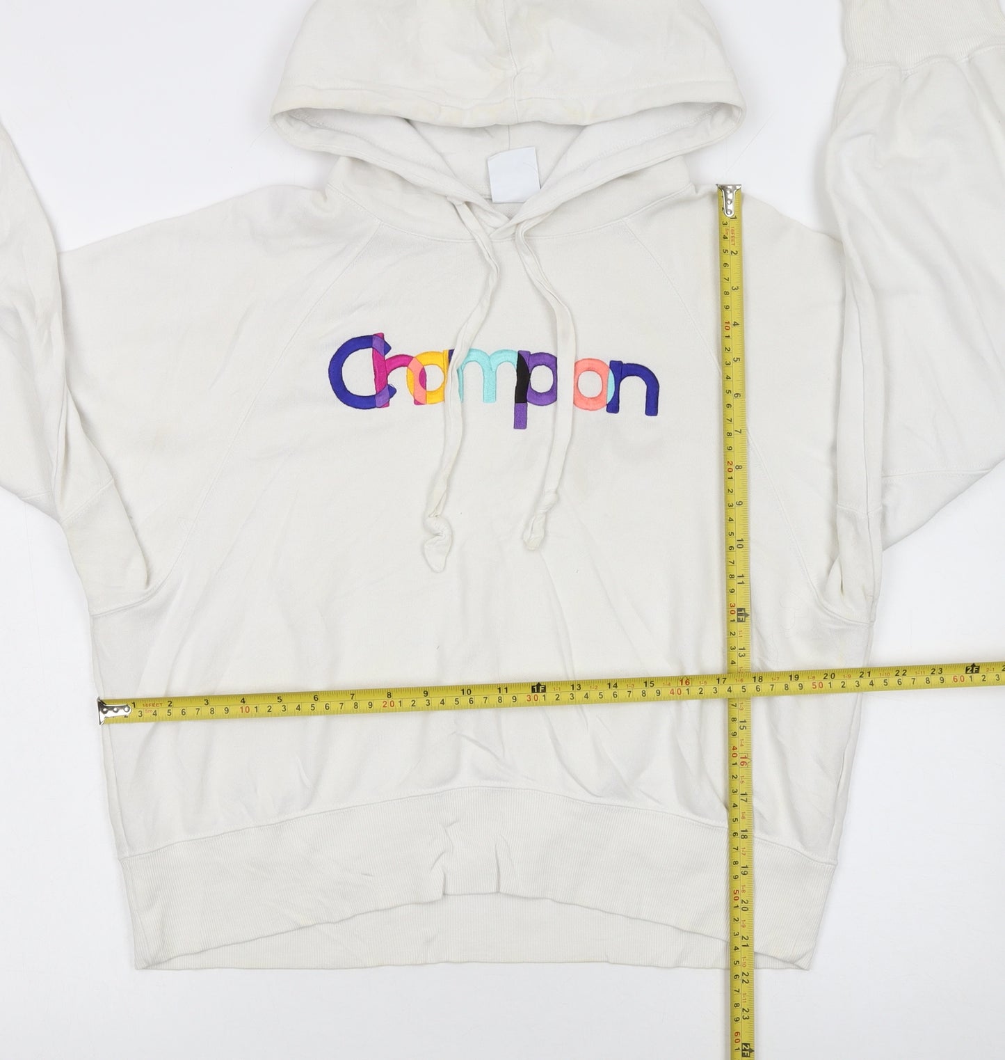 Champion Womens Beige Hoodie Medium Pullover Hooded Sweatshirt
