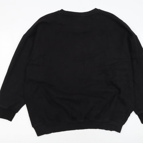 Disney Black Women's Sweatshirt Size 10/12 Mickey & Friends Graphic Pullover