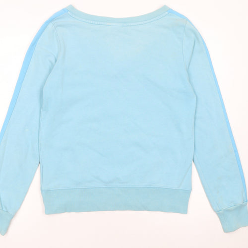 Nike Women Blue V-Neck Pullover Sweatshirt Size L 14/16