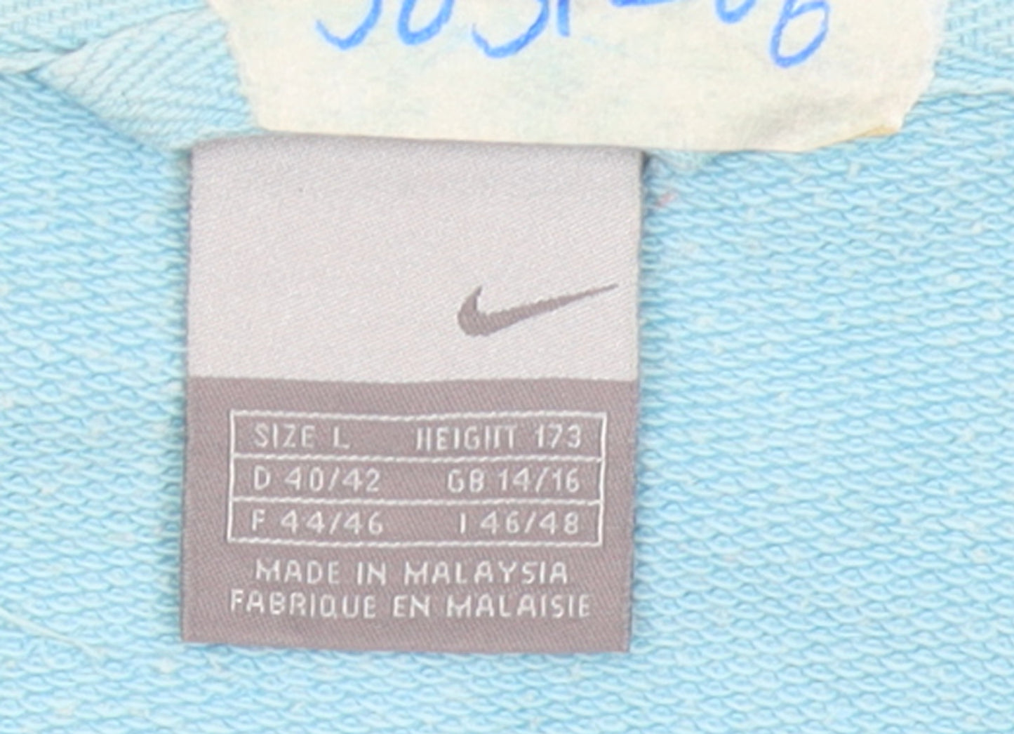 Nike Women Blue V-Neck Pullover Sweatshirt Size L 14/16