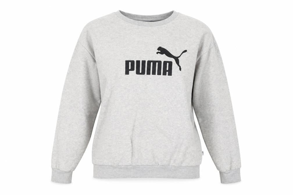 Front view of Puma Women's Grey Crew Neck Pullover Sweatshirt, size 12