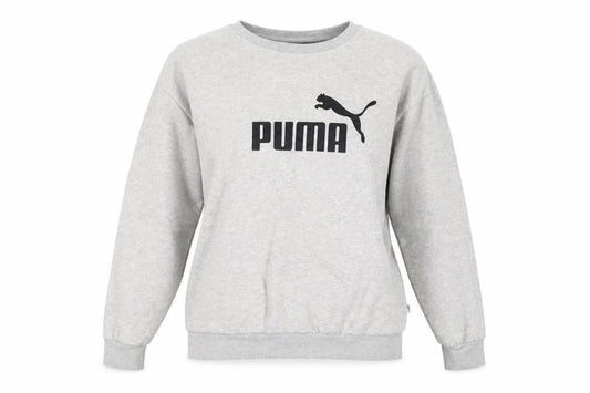 Front view of Puma Women's Grey Crew Neck Pullover Sweatshirt, size 12