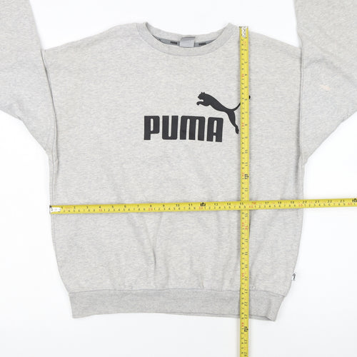 Puma Women's Grey Crew Neck Pullover Sweatshirt Size 12