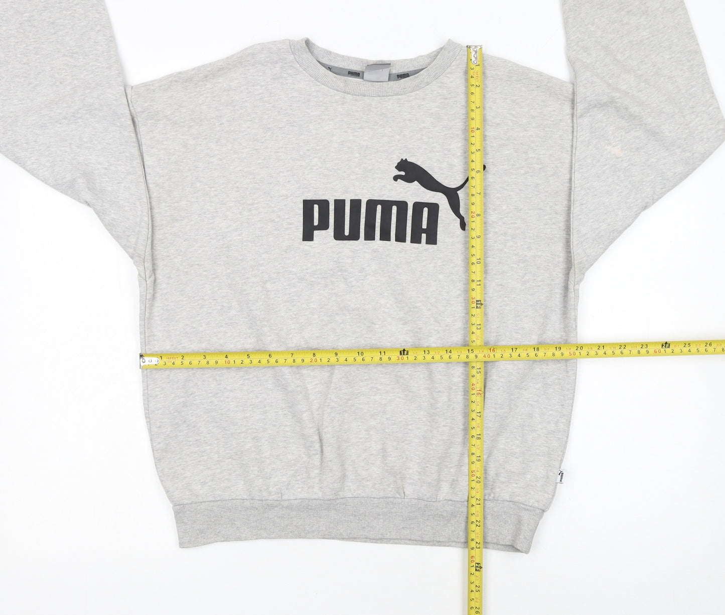 Puma Women's Grey Crew Neck Pullover Sweatshirt Size 12