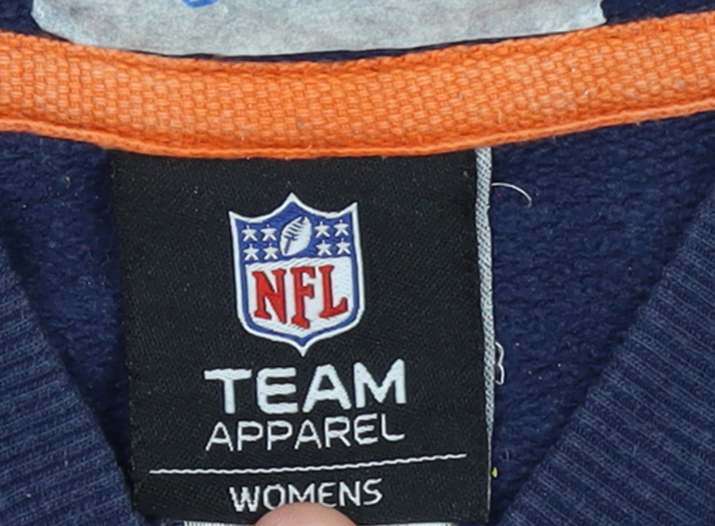 NFL Team Apparel Womens Blue Medium Denver Broncos Pullover Hoodie