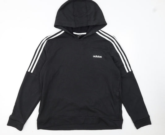 Adidas Womens Black Pullover Hoodie Size L Climalite Sportswear