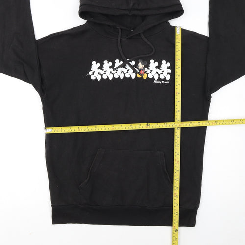 Disney Women Black 2XS Pullover Hoodie Mickey Mouse Graphic Cotton