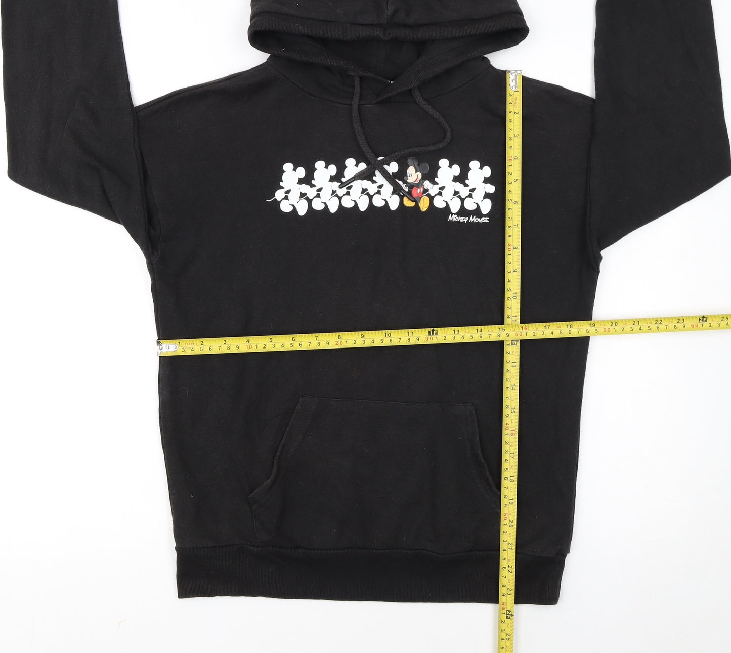 Disney Women Black 2XS Pullover Hoodie Mickey Mouse Graphic Cotton