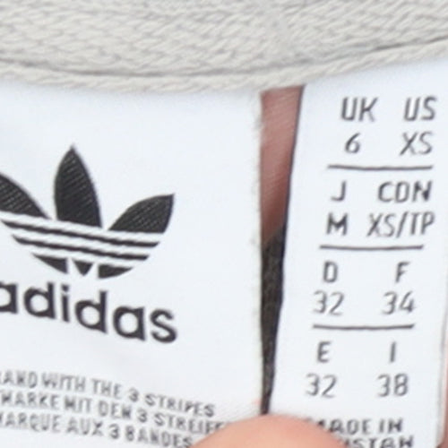 Adidas Womens Grey Hoodie XS Pullover Hooded Sweatshirt Logo