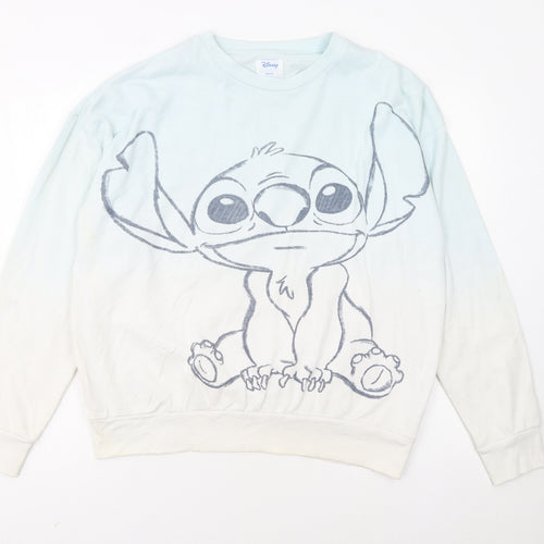 Disney Women XS Blue Stitch Pullover Sweatshirt