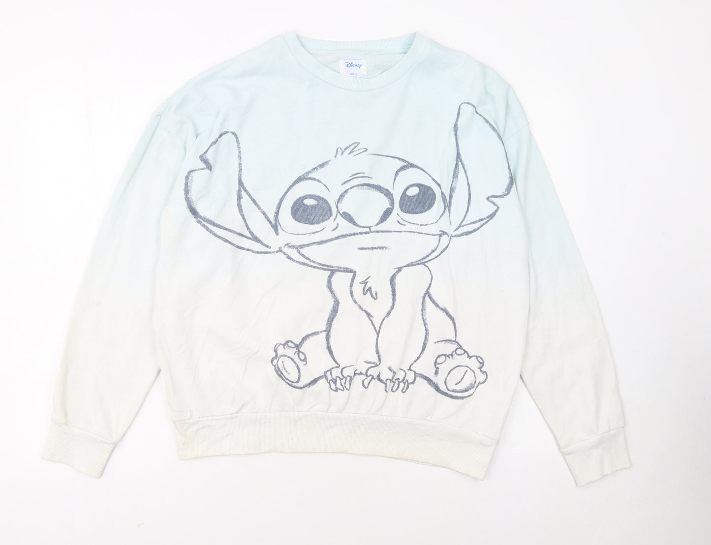 Disney Women XS Blue Stitch Pullover Sweatshirt