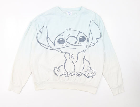 Disney Women XS Blue Stitch Pullover Sweatshirt