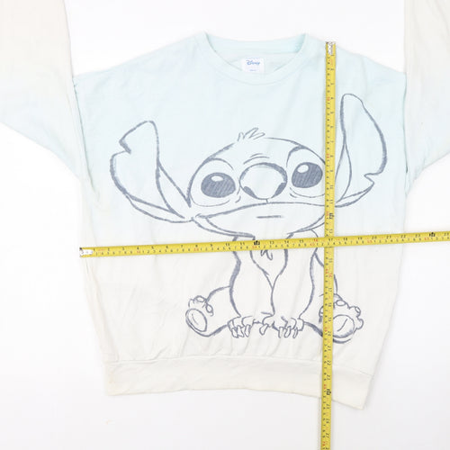 Disney Women XS Blue Stitch Pullover Sweatshirt