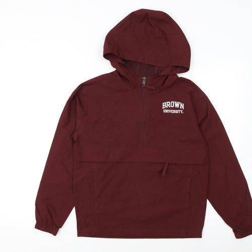 Champion Boys Brown University Hooded Anorak Jacket Size M