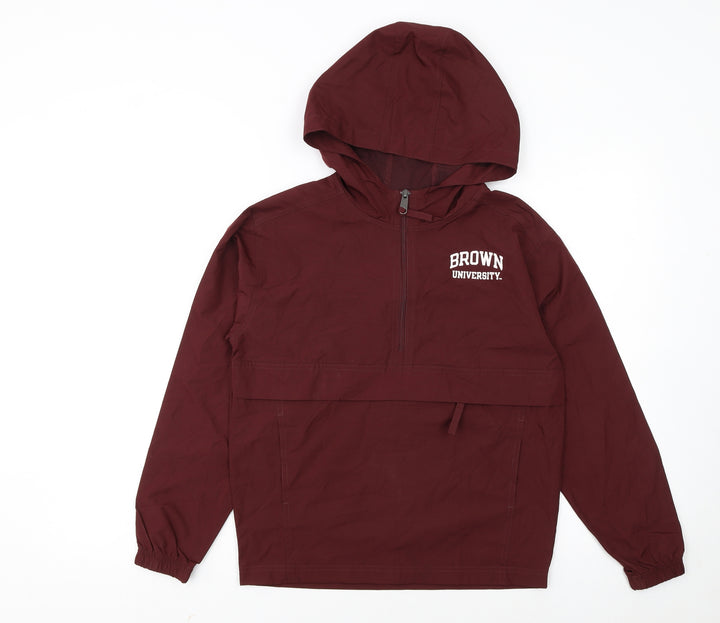 Champion Boys Brown University Hooded Anorak Jacket Size M