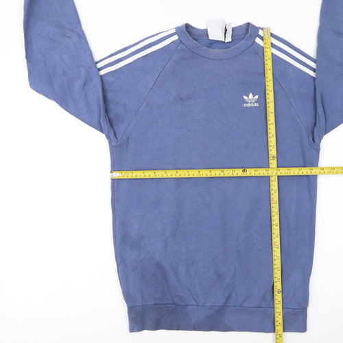 Adidas Men's Blue Crew Neck Pullover Sweatshirt XS