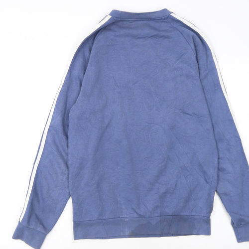 Adidas Men's Blue Crew Neck Pullover Sweatshirt XS