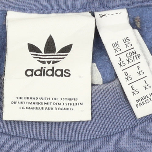 Adidas Men's Blue Crew Neck Pullover Sweatshirt XS