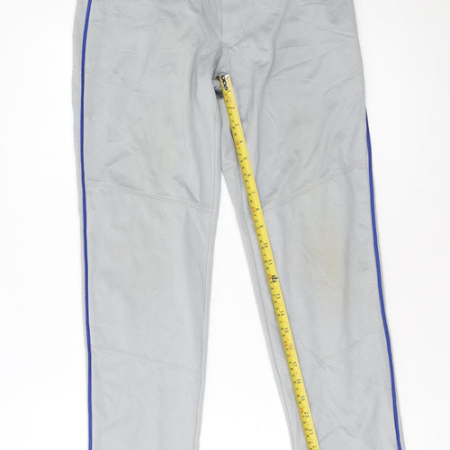 Under Armour Boys Grey XL Baseball Track Pants HeatGear