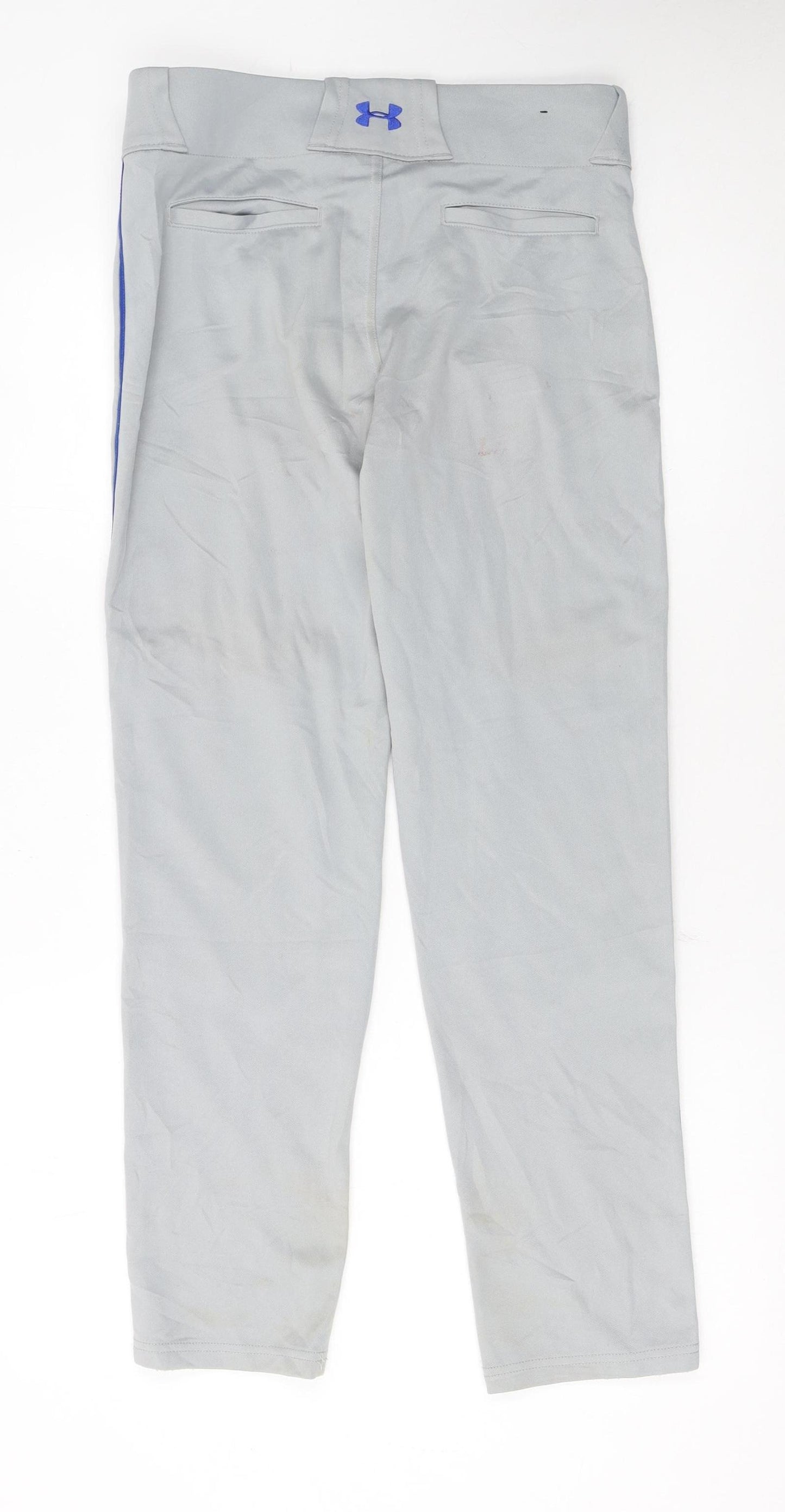 Under Armour Boys Grey XL Baseball Track Pants HeatGear