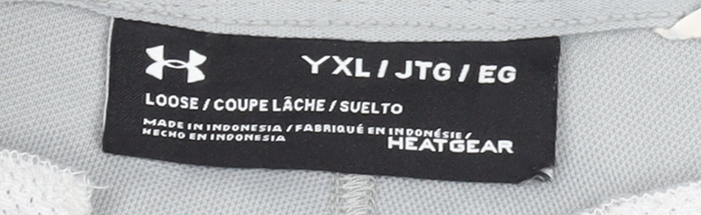 Under Armour Boys Grey XL Baseball Track Pants HeatGear