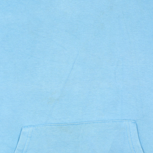 Adidas Men's Blue XS Pullover Hoodie with Logo and Pockets