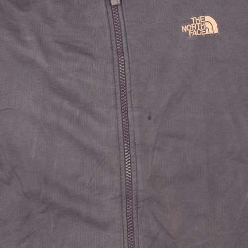 The North Face Womens Purple Full Zip Hoodie Size L Cotton Blend