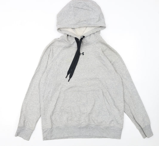 Under Armour Women's Grey Small Pullover Hoodie Loose Fit Sweatshirt