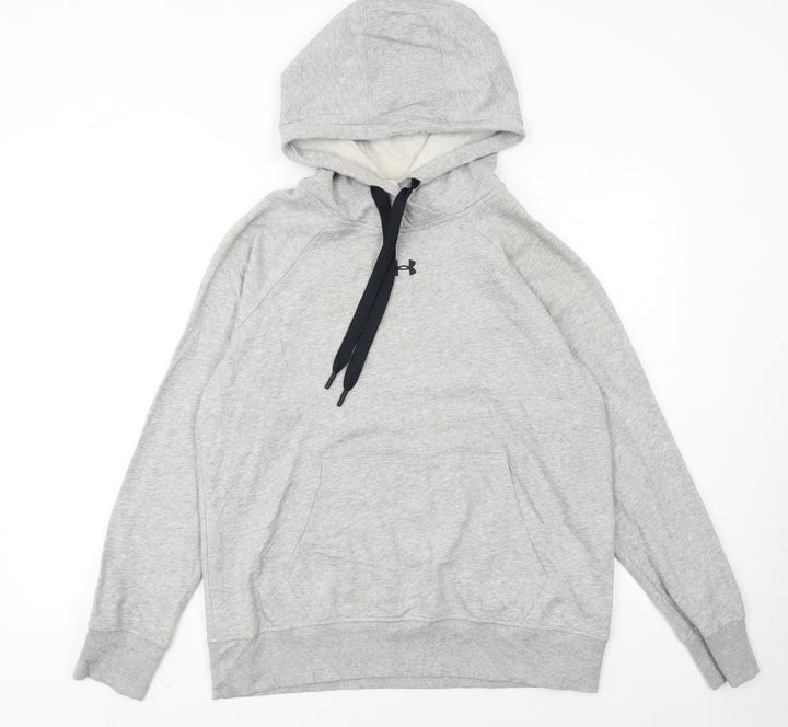 Under Armour Women's Grey Small Pullover Hoodie Loose Fit Sweatshirt